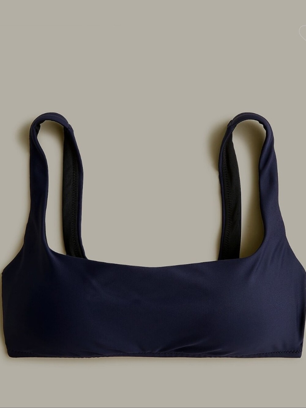 J Crew Square Neck Tank Style Bikini Top In Navy